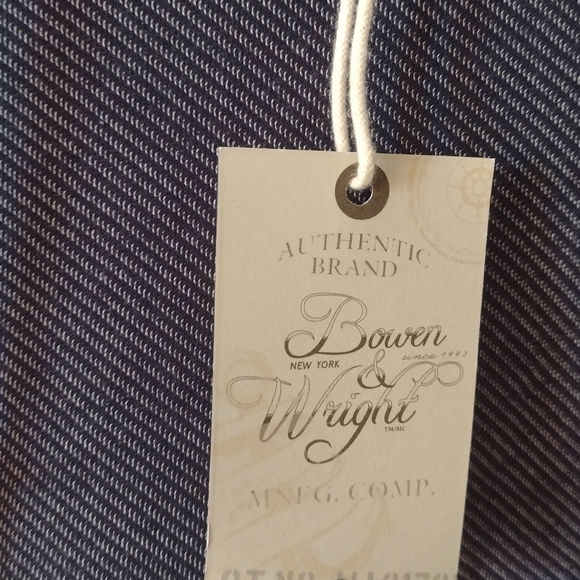 NWT Bowen & Wright 100% Cotton Hoodie Navy Striped Men's XL - Picture 7 of 9